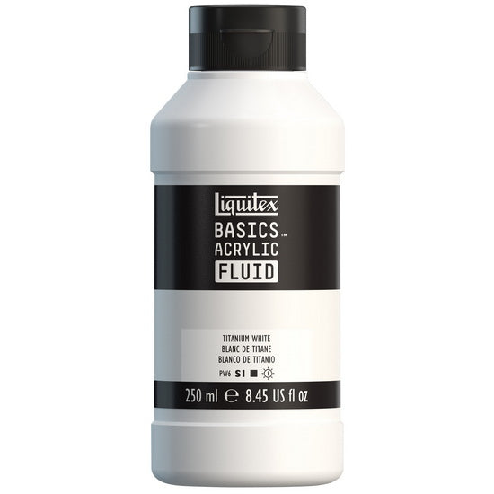 Basics fluid acrylic - 8oz - titanium white