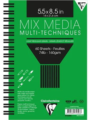 Mixed Media Pad - 160 g - 5.5 X 8.5 INCHES