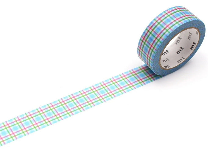 Ruban washi mt 15mmx7m bleu colore