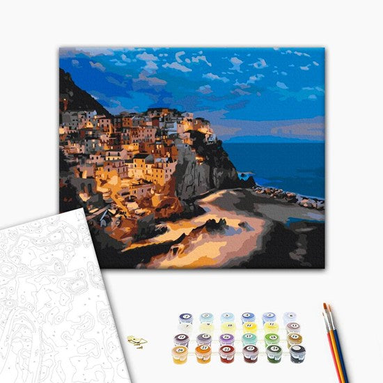 Ens. peinture à numéro ile de nuit
