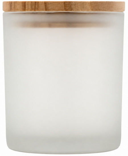 Pot en verre pour bougies - givré