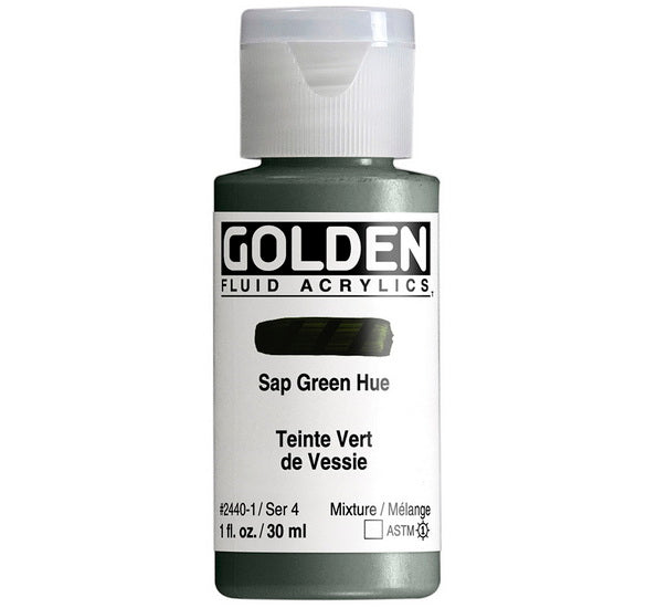 Acrylique fluide - 1 oz  vert de vessie imitation  s4