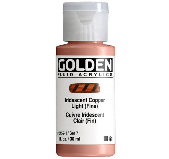 Acrylique fluide - 1 oz  cuivre clair iridescent  s7