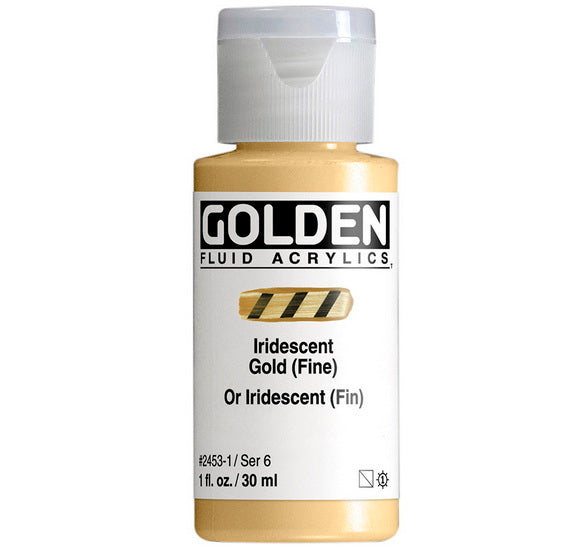 Acrylic fluid - 1 oz  iridescent gold  s6