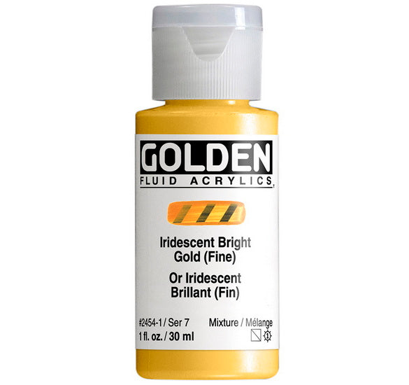 Acrylic fluid - 1 oz  bright iridescent gold  s7