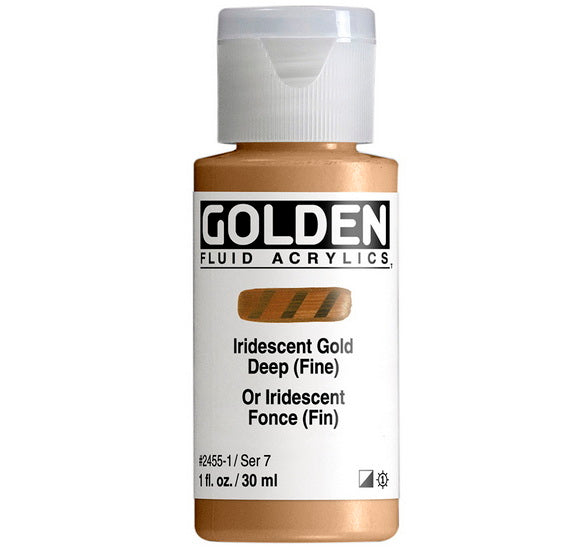 Acrylic fluid - 1 oz  dark iridescent gold  s7