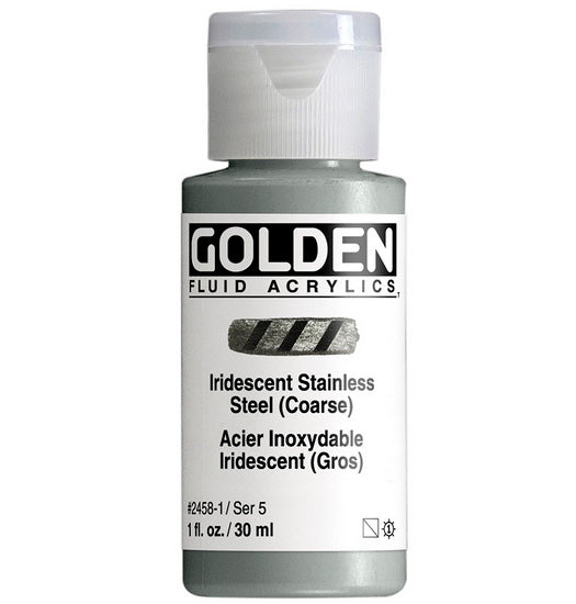 Acrylic fluid - 1 oz  iridescent stainless steel  s5
