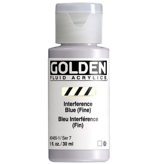 Acrylic fluid - 1 oz  fine interference blue  s7