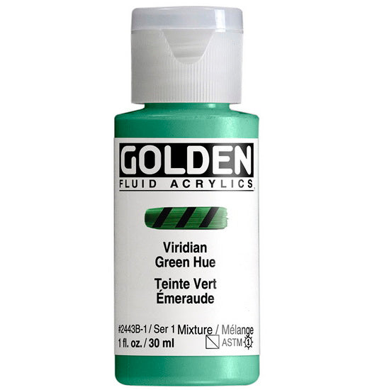 Acrylique fluide - 1 oz  vert emeraude imitation  s1