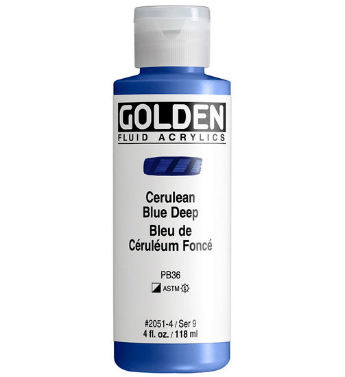 Acrylic fluid - 4 oz  dark cerulean blue  s9