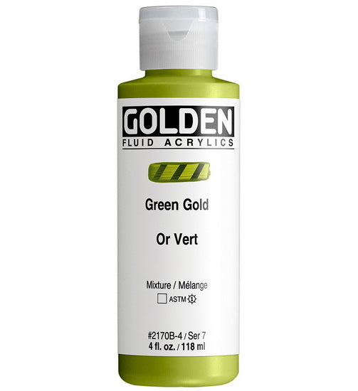 Acrylique fluide - 4 oz  or vert  s7