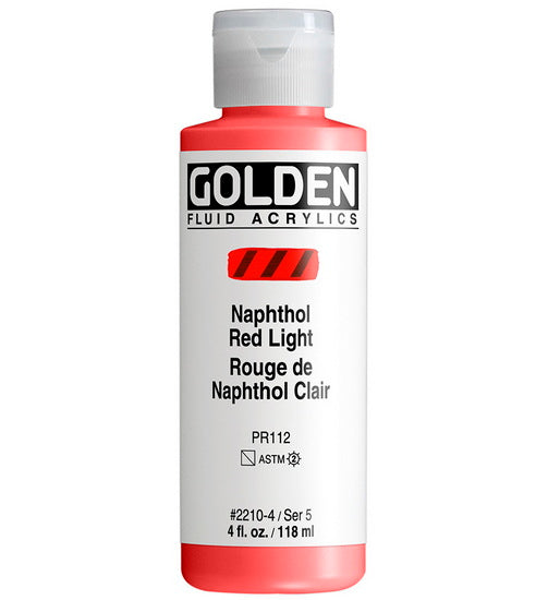 Acrylic fluid - 4 oz  light naphthol red  s5