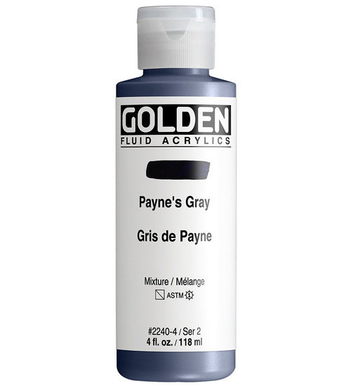 Acrylic fluid - 4 oz  paynes gray  s2