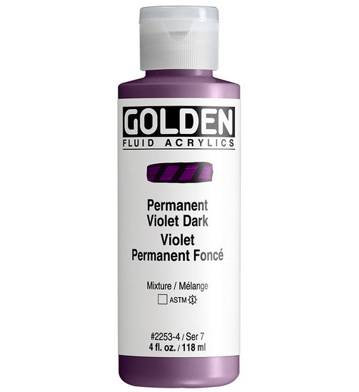 Acrylic fluid - 4 oz  dark permanent violet  s7