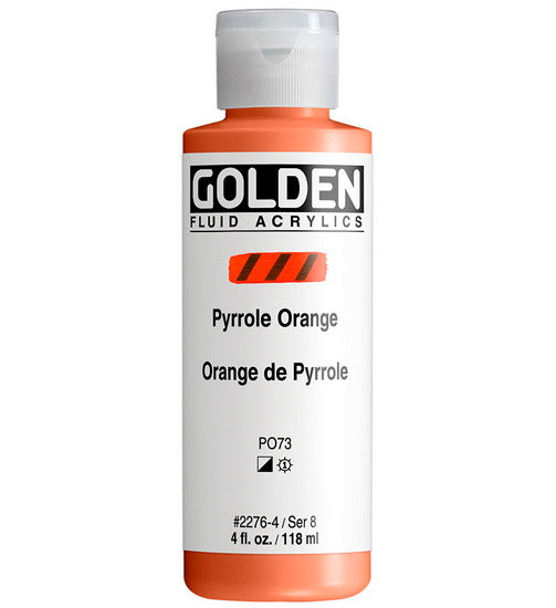 Acrylic fluid - 4 oz  pyrrole orange  s8