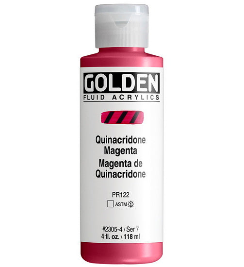 Acrylic fluid - 4 oz  quinacridone magenta  s7