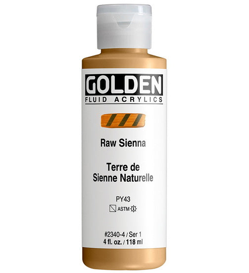 Acrylic fluid - 4 oz  raw sienna  s1
