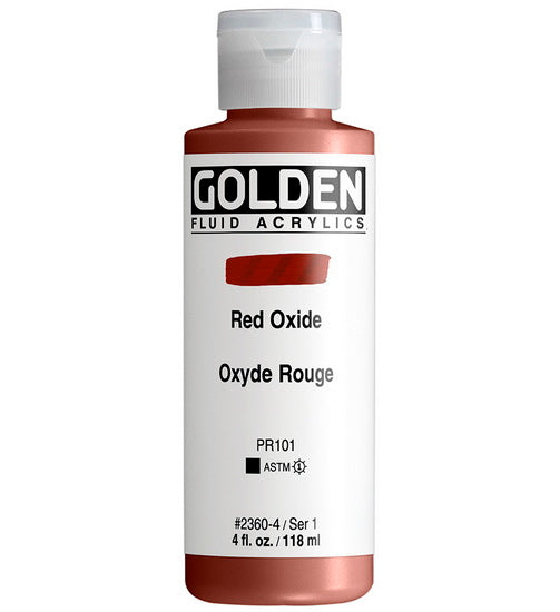 Acrylique fluide - 4 oz  oxyde rouge  s1