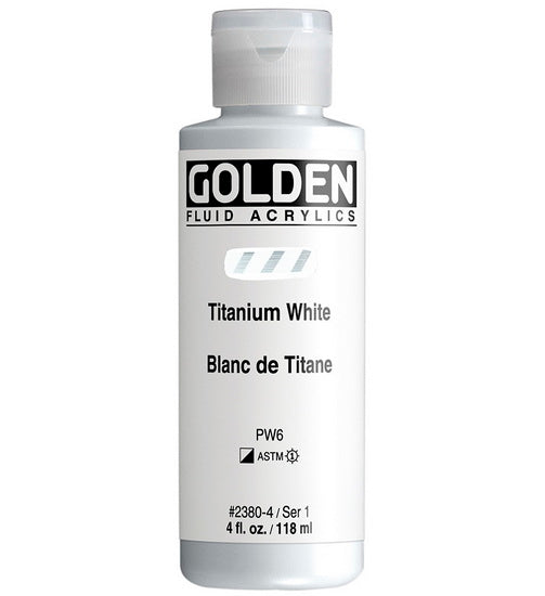Acrylic fluid - 4 oz  titanium white  s1