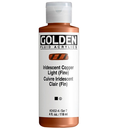 Acrylique fluide - 4 oz  cuivre clair iridescent  s7