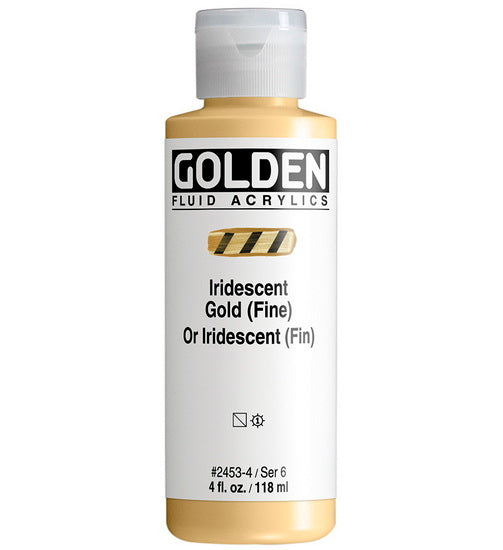 Acrylique fluide - 4 oz  or iridescent  s6