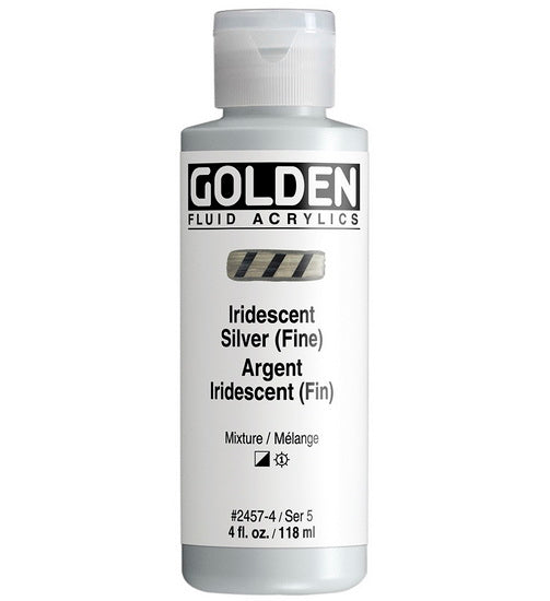 Acrylic fluid - 4 oz  iridescent silver  s5