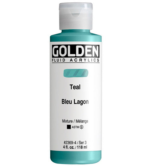 Acrylique fluide - 4 oz  bleu lagon  s3