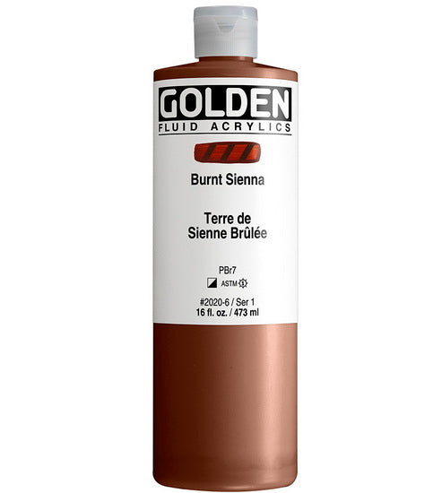 Acrylique fluide - 16 oz  sienne brulée  s1