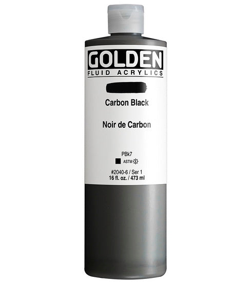 Acrylic fluid - 16 oz  carbon black  s1