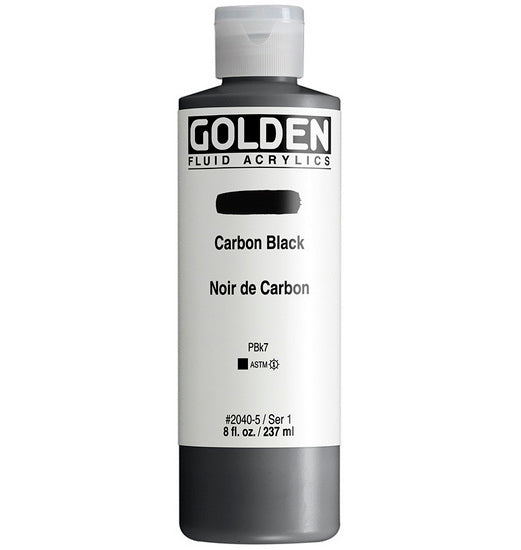 Acrylic fluid - 8 oz  carbon black  s1