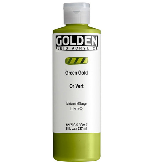 Acrylic fluid - 8 oz  green gold  s7