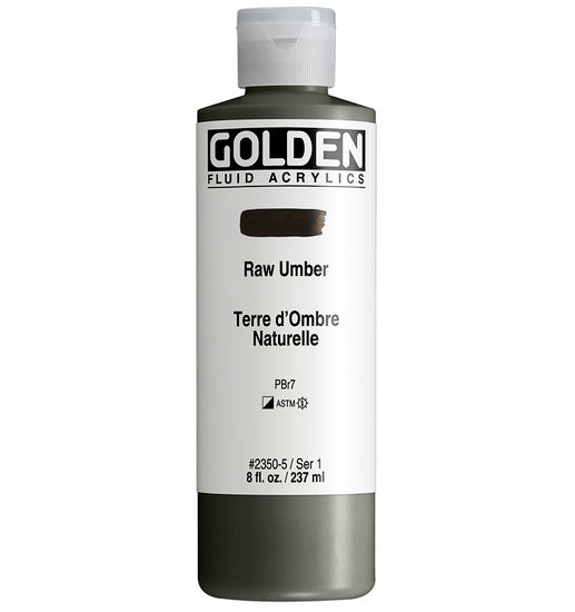 Acrylic fluid - 8 oz  raw umber  s1