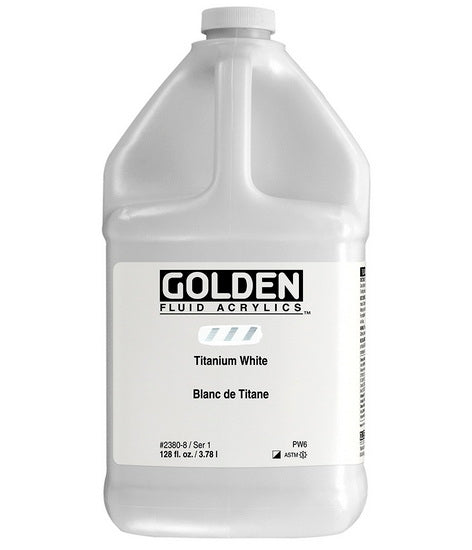 Acrylic fluid - 128 oz titanium white  s1