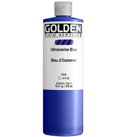 Acrylic fluid - 16 oz  ultramarine blue  s2