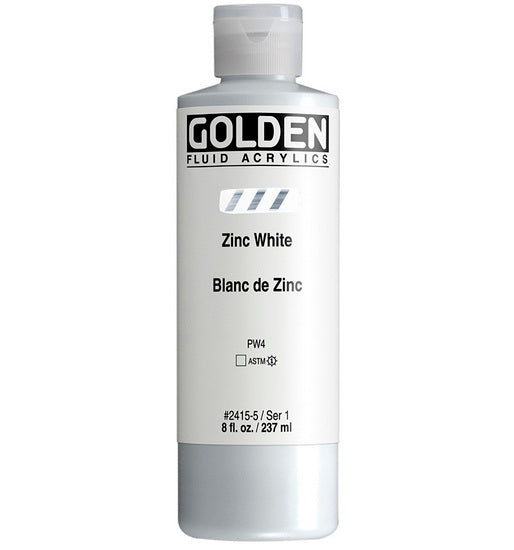 Acrylic fluid - 8 oz  zinc white  s1