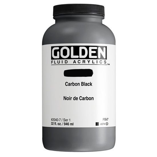 Acrylic fluid - 32 oz  carbon black  s1