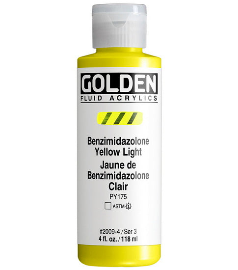 Acrylic fluid - 4 oz  light benzimidazolone yellow  s3