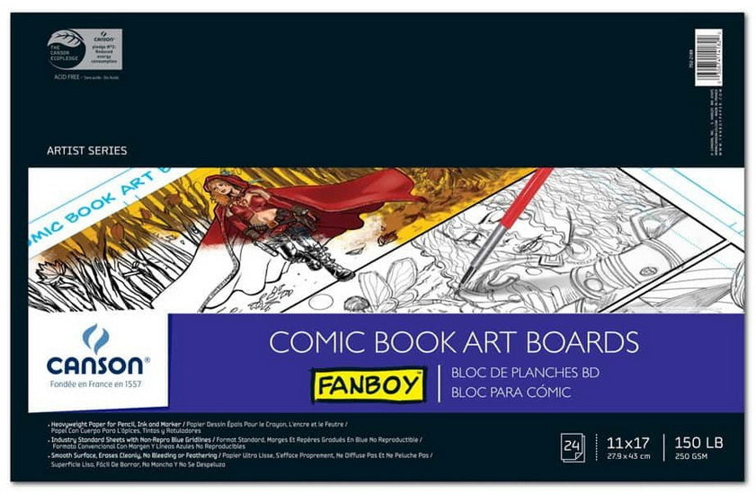 Bloc papier bande dessinée - 250gsm - 11x17po (24f)