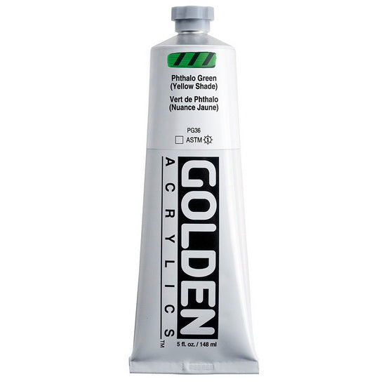 Acrylic heavy body - 5 oz  phthalo green yellow shade  s4