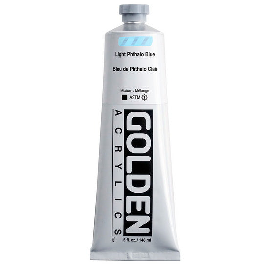 Acrylique haute viscosité - 5 oz  bleu de phthalo clair  s1