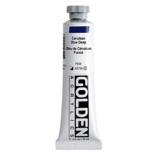 Acrylique haute viscosité - 2 oz  bleu ceruléen foncé  s9
