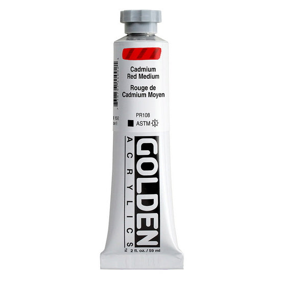 Acrylique haute viscosité - 2 oz  rouge de cadmium moyen  s9