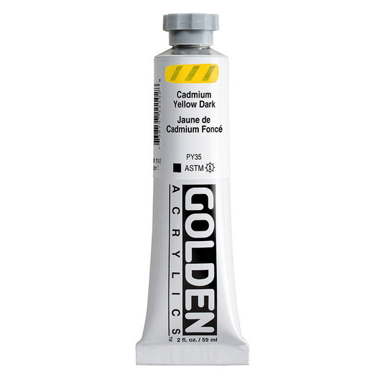 Acrylique haute viscosité - 2 oz  jaune de cadmium foncé  s7
