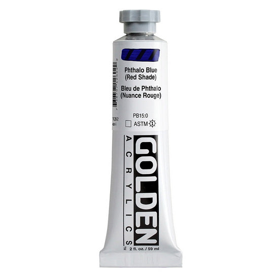 Acrylique haute viscosité - 2 oz  bleu phthalo nuance rouge  s4