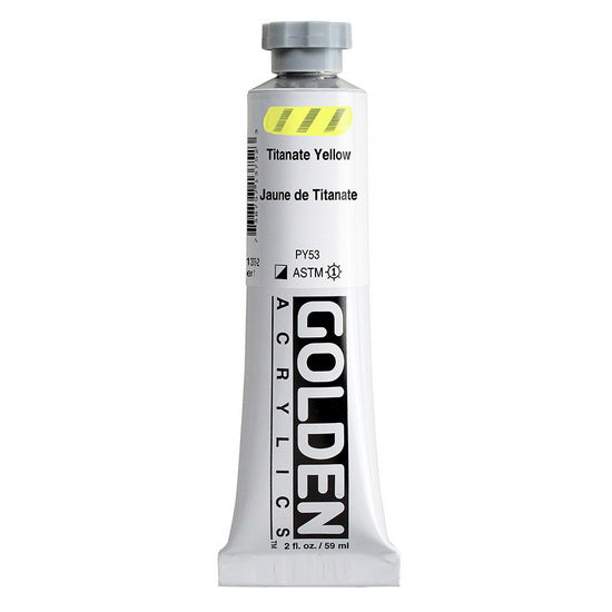 Acrylic heavy body - 2 oz  titanate yellow  s1