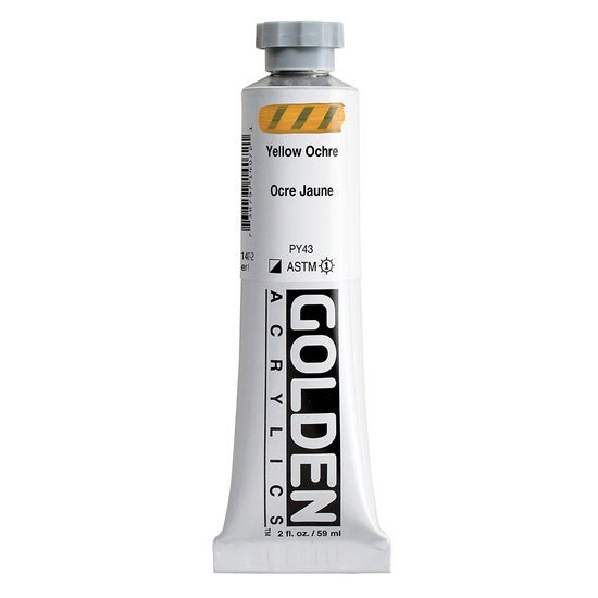 Acrylic heavy body - 2 oz  yellow ochre  s1