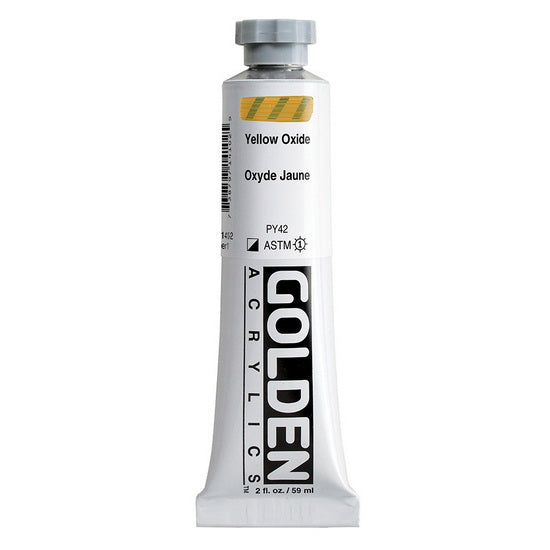 Acrylique haute viscosité - 2 oz  oxyde jaune  s1