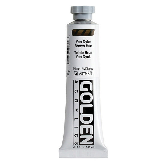 Acrylique haute viscosité - 2 oz  brun van dyck imitation  s3
