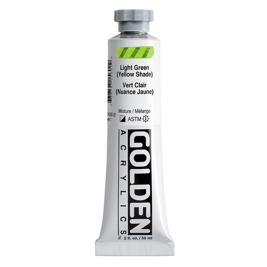 Acrylique haute viscosité - 2 oz  vert clair nuance jaune  s3