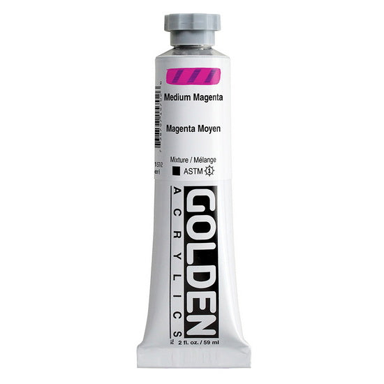 Acrylic heavy body - 2 oz  medium magenta  s6